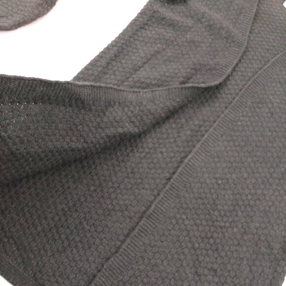 Leo & Nicole  Dark Grey/ Black Duster Knit Cardigan - Picture 8 of 13